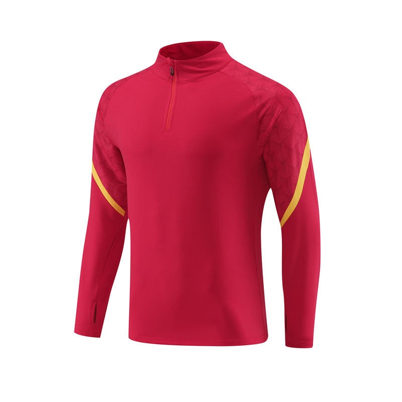 Half Zipper Long Sleeve Coat Long Sleeve Training Clothes Suit Men'S Football Clothes Training Clothes Appearance Clothes - Image 1